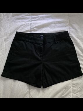J.Crew Classic Black Cotton Chino Shorts - Size 6